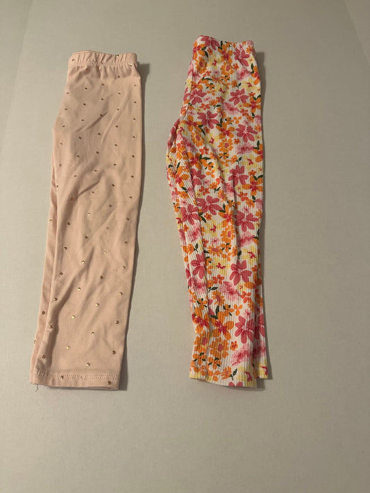 #160 Girls super soft fit like size 4 - 2 pairs of leggings