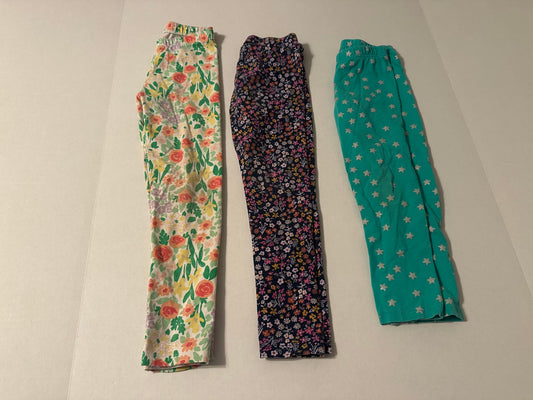 #160 Girls 5T 3 pairs of leggings