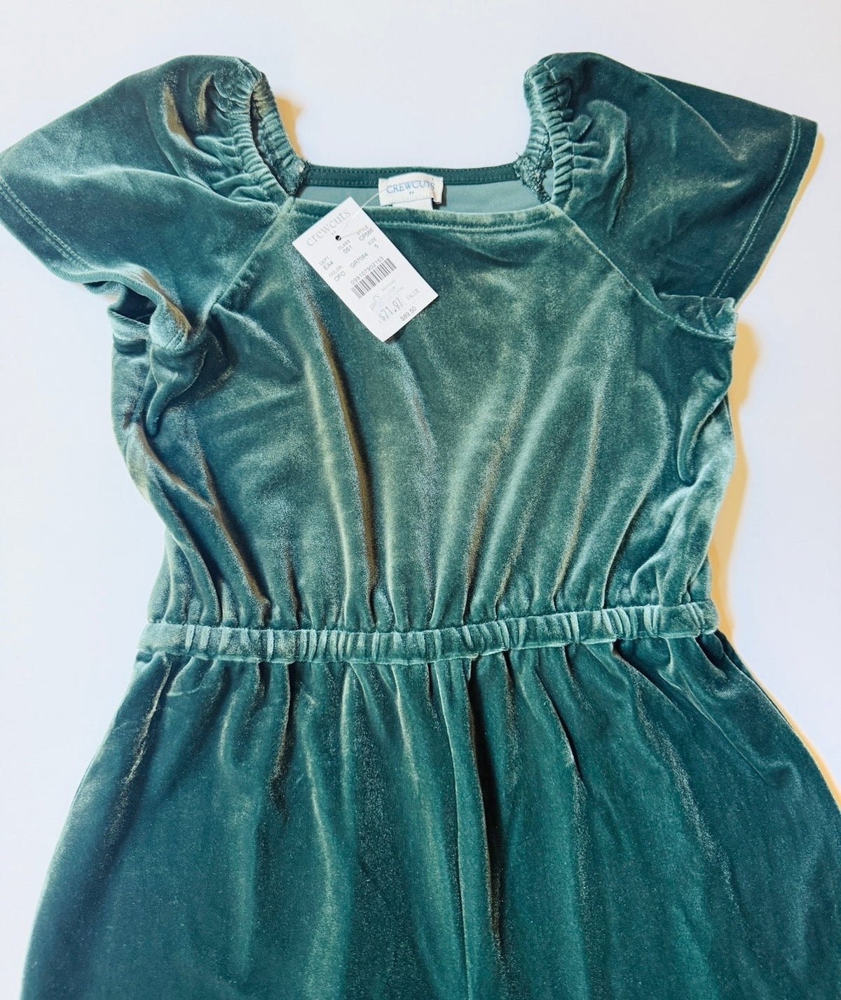 #41 |  (5) NWT (Orig $89) Crewcuts Green Jumpsuit, girls so adorable and perfect for Christmas!