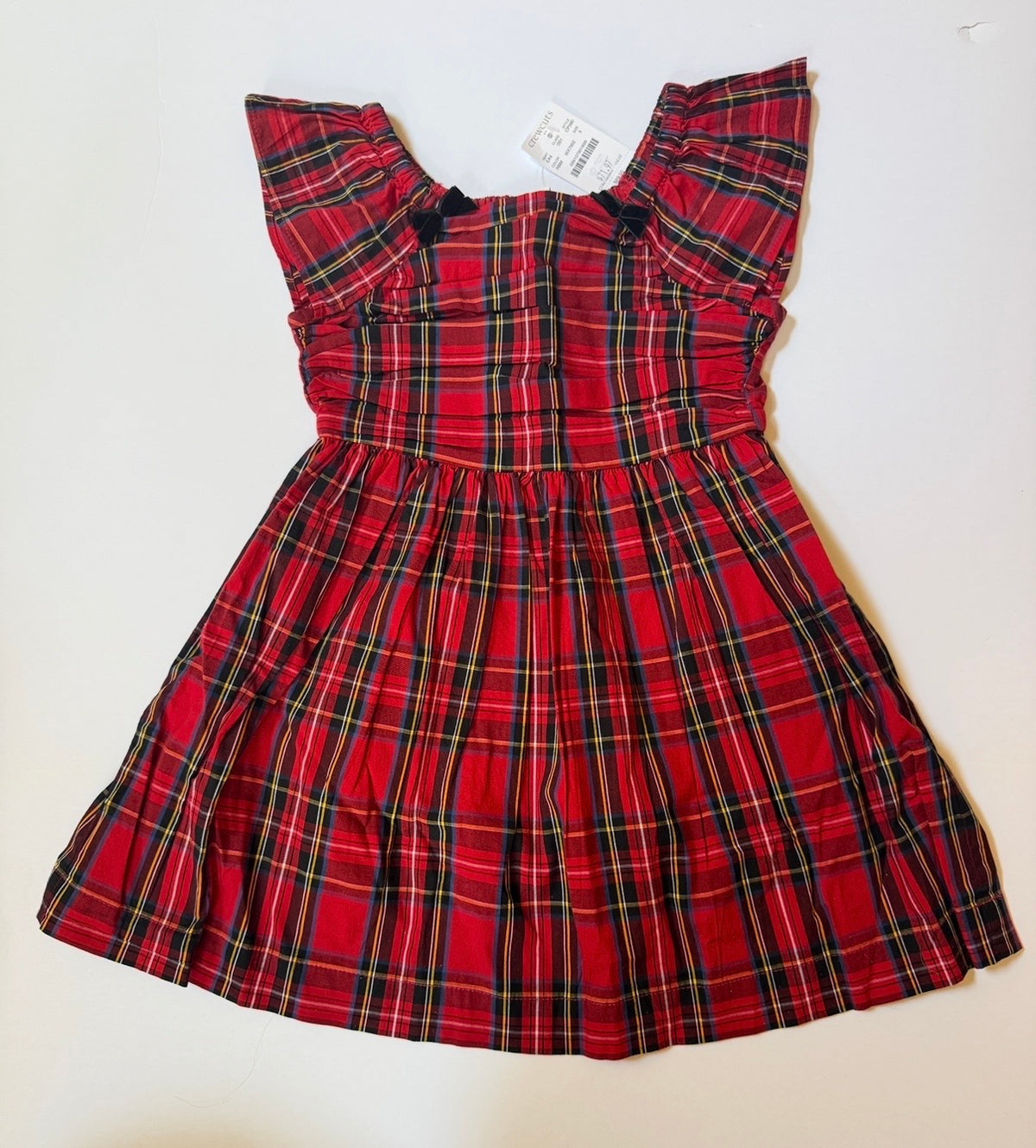 #41 |  (5) NWT (Orig $89) Crewcuts Plaid Dress, girls perfect for Christmas!