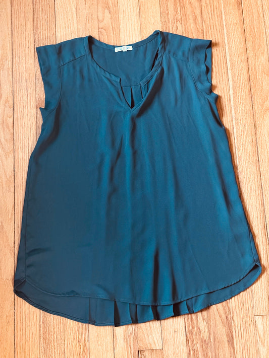 #94 REDUCED Pleione Dark Green Shirt with Pleated Back - Women's M - EUC