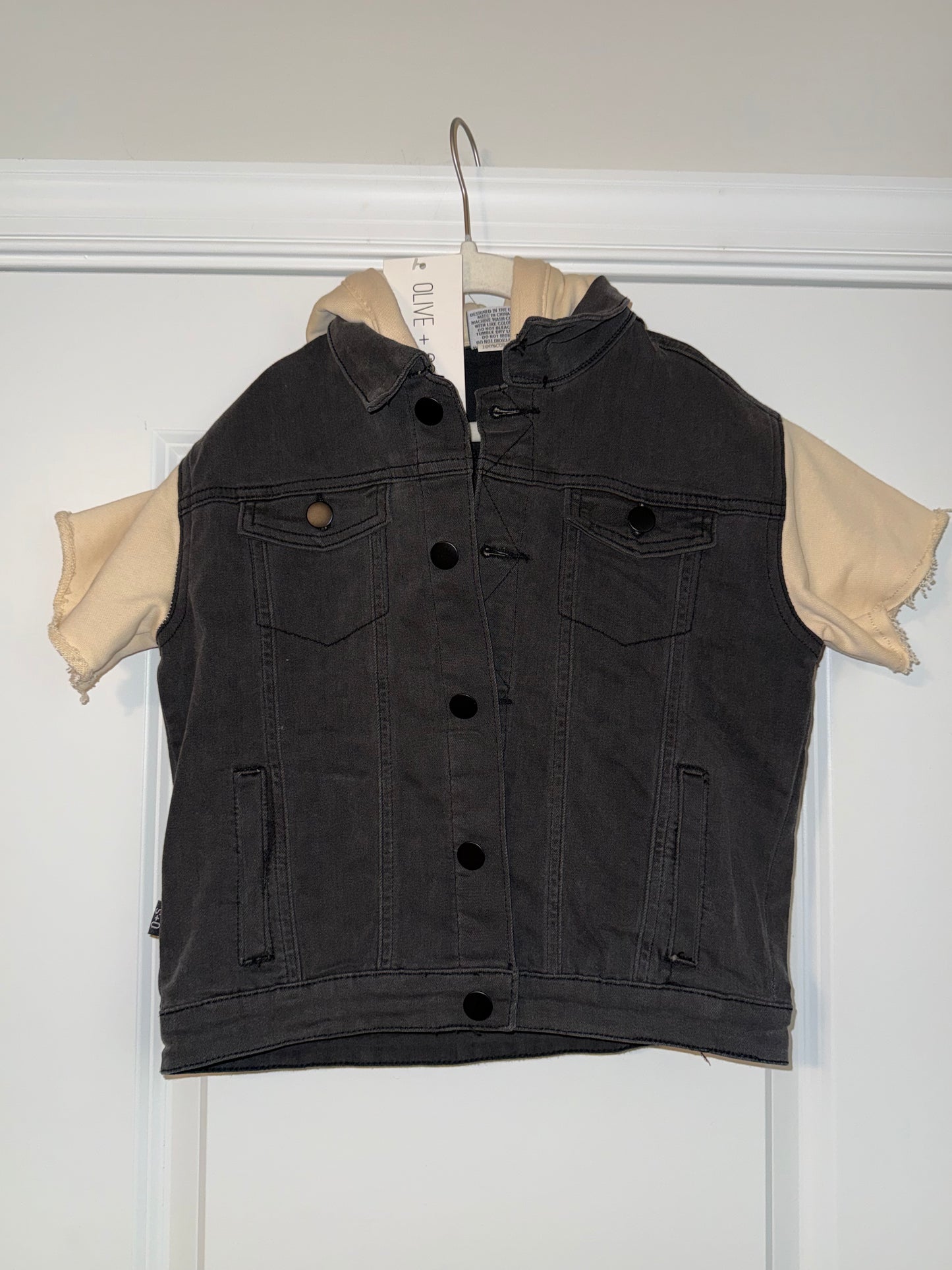#106: 5T Olive + Scout Denim Shirt NWT