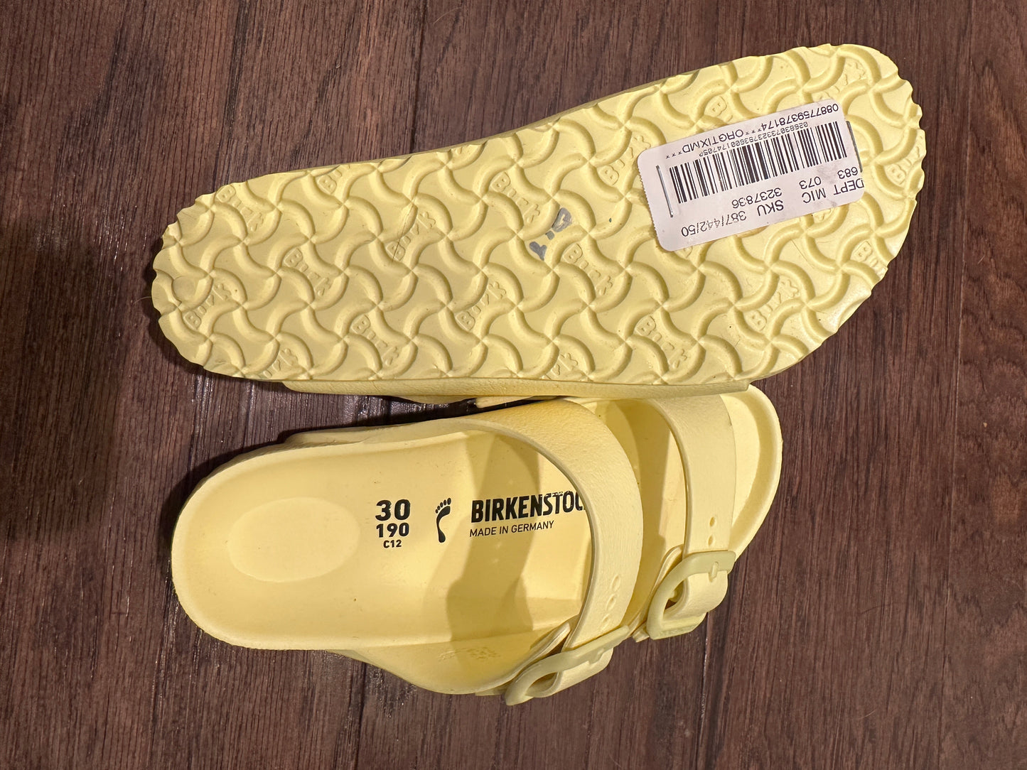 #218 NWT Sz 30 Birkenstock Yellow