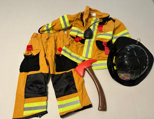 #160 Firefighter Halloween costume - size 3-4 child (fits generously)