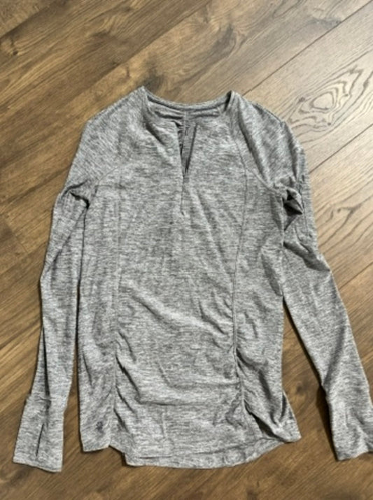 137 Athleta 1/4 zip grey lightweight jacket women's XS