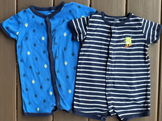#28 Carter’s Boys Snap Ups, Set of 2, Size 18m