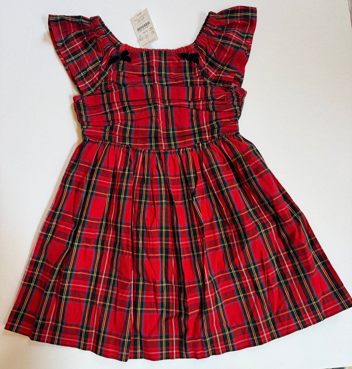#41 |  (6) NWT (orig 89) Crewcuts Plaid Dress, girls perfect for Christmas!