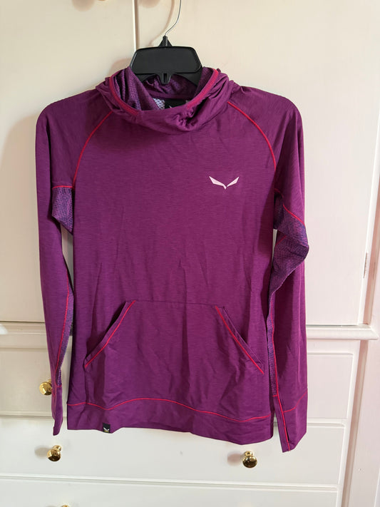 *reduced* #117, women’s size XS, Salewa dark purple melange activewear hoodie, New