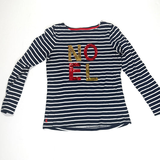 155 Women's Jules Size 2 Flip Sequin Noel (Navy/White Stripes) - runs on the bigger side