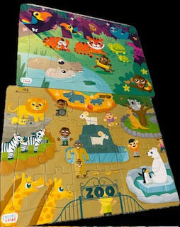 #25 Set of 2 Chuckle and Roar puzzles - each are 24 pieces