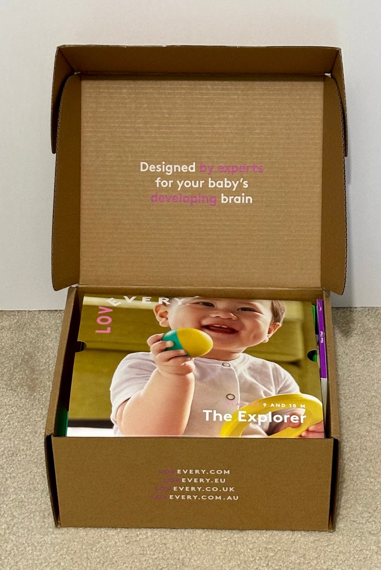#132 - Complete Lovevery: 9-10M “The Explorer” Play Kit + Book Bundle