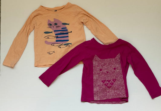 #82 Tea Cat Shirt Bundle Girls Size 2T