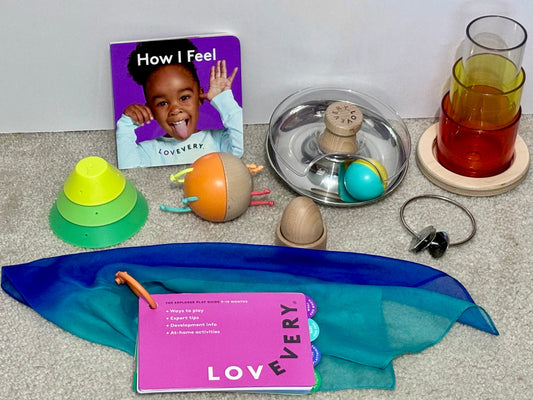 #132 - Complete Lovevery: 9-10M “The Explorer” Play Kit + Book Bundle