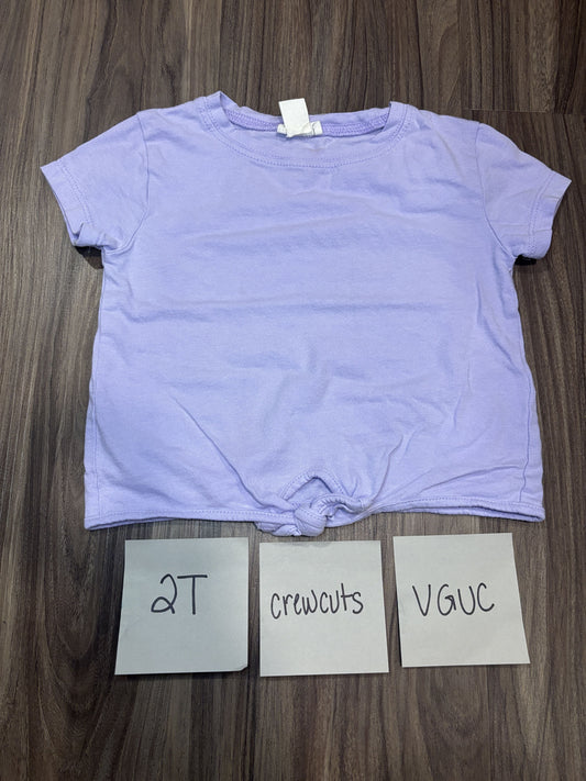#77 - 2T - VGUC Crewcuts - Purple Tie Shirt