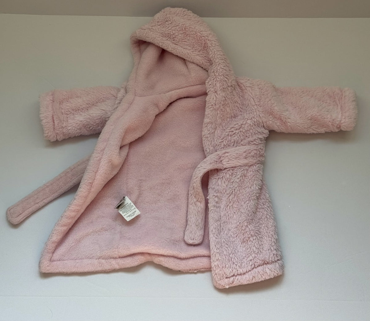 #82 Light Pink Fleece Robe Girls Size 2T
