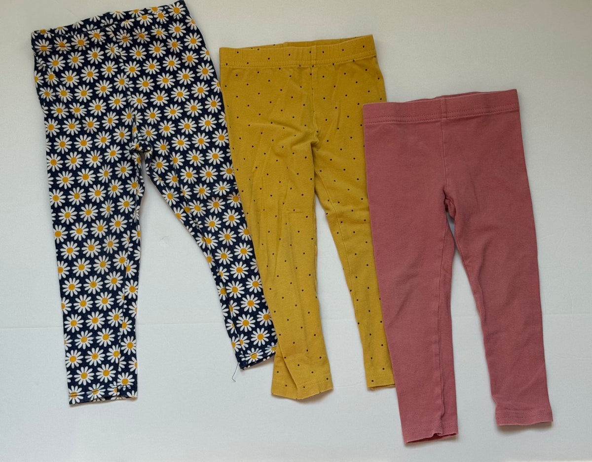 #82 Carter's & Disney Leggings Bundle Girls Size 2T