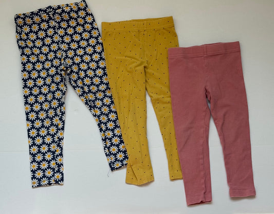 #82 Carter's & Disney Leggings Bundle Girls Size 2T
