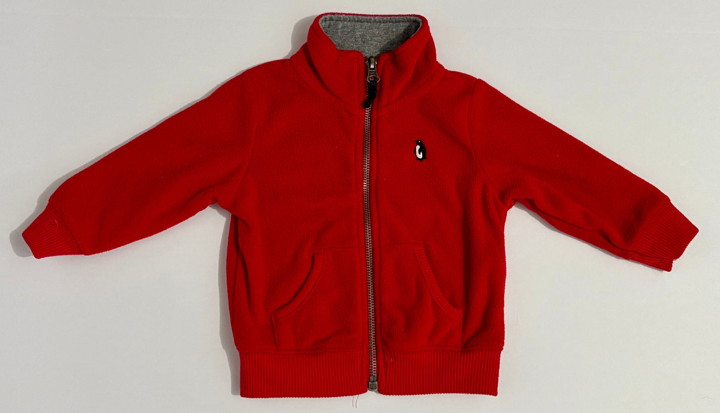 #132 - REDUCED - Carter's: Baby Boy's Red Full-Zip Fleece Jacket, 6M
