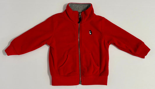 #132 - REDUCED - Carter's: Baby Boy's Red Full-Zip Fleece Jacket, 6M
