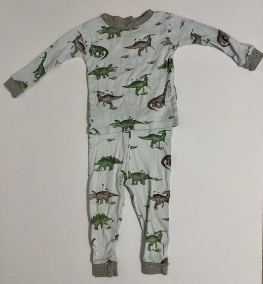 #132 - Burt's Bees Baby: Boy’s Two-Piece Dinosaur Pajama Set, 12M