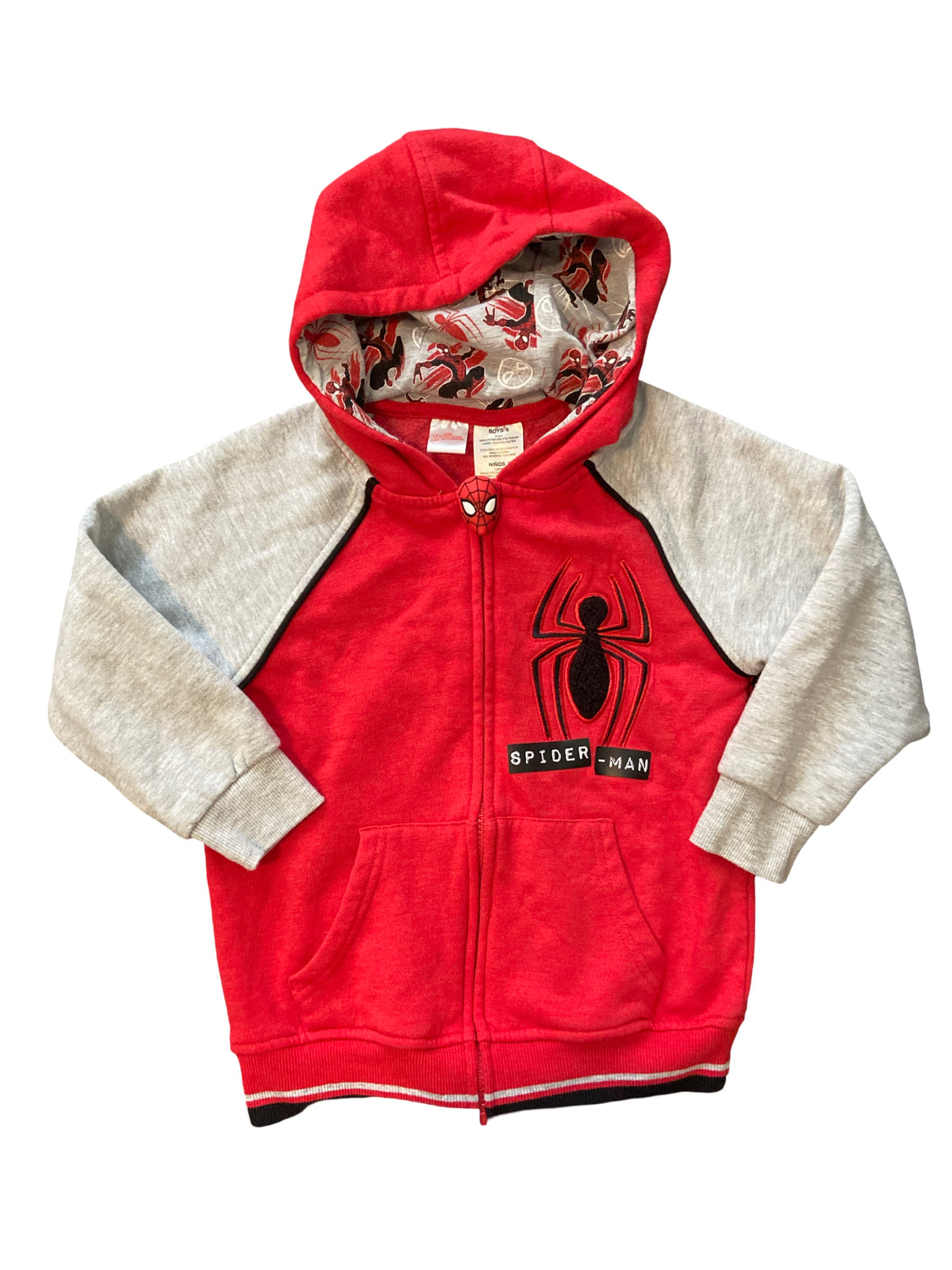 #33 Spider-Man Hooded Sweatshirt Boys 6