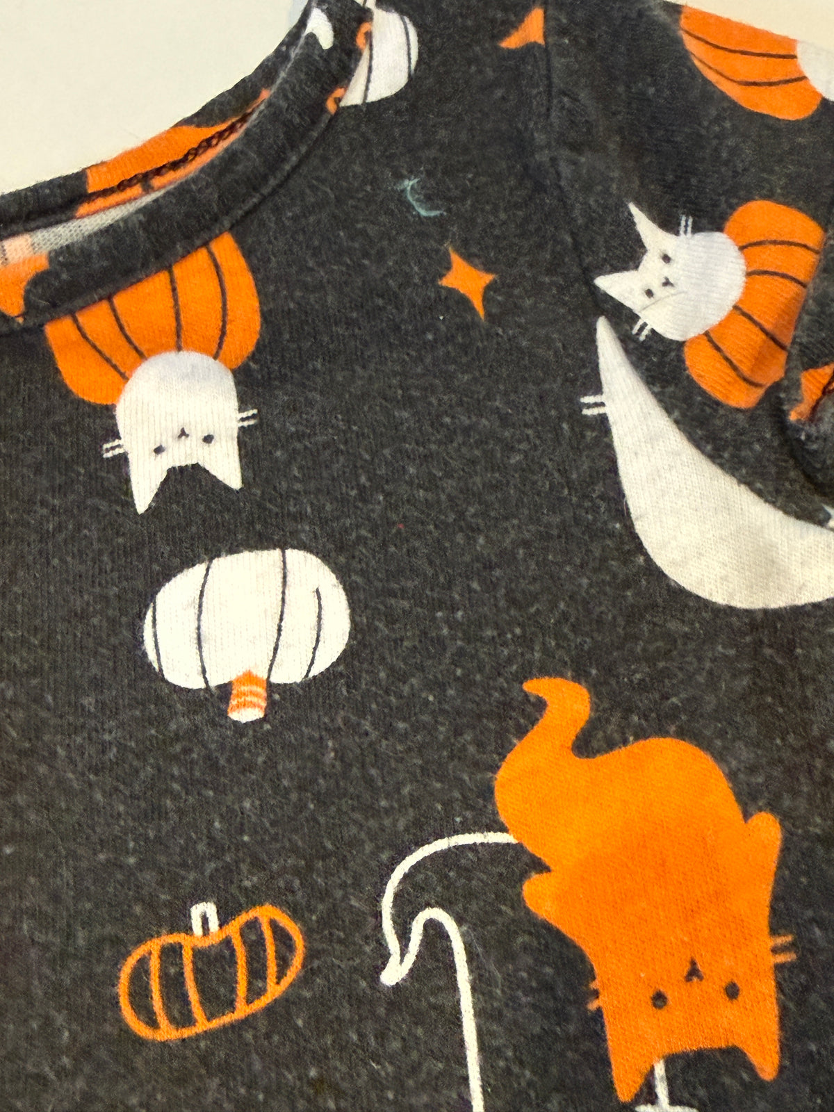 #170 cat and jack Halloween dress, black with orange and white Halloween patters. Girls 2t