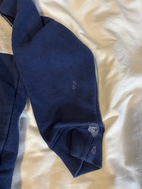 #210 Carter's Boys Zip Up Jacket Navy and Grey Size 4T