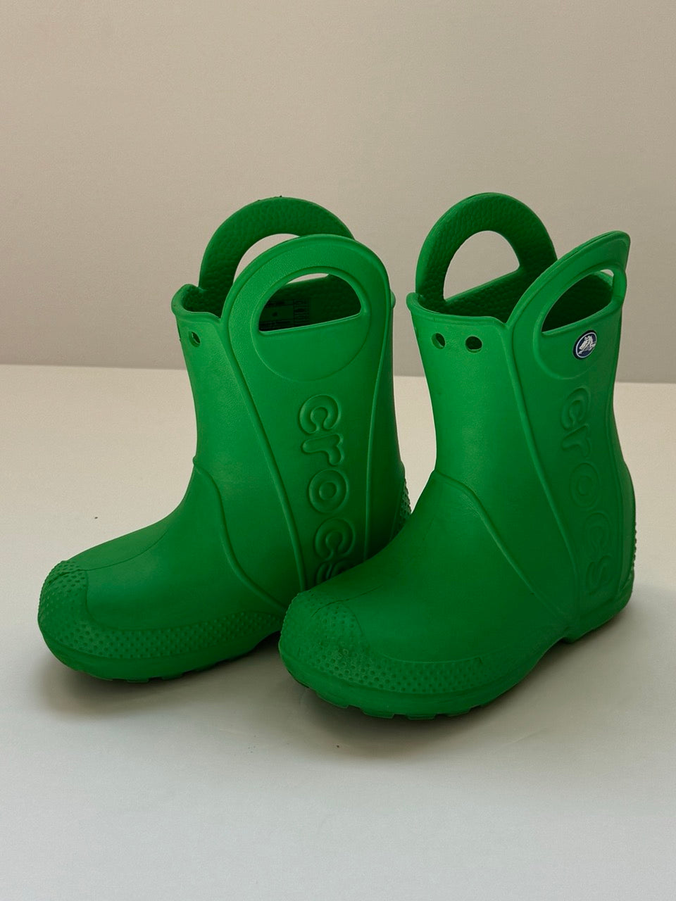 #82 Crocs Green Rainboots Size 8C