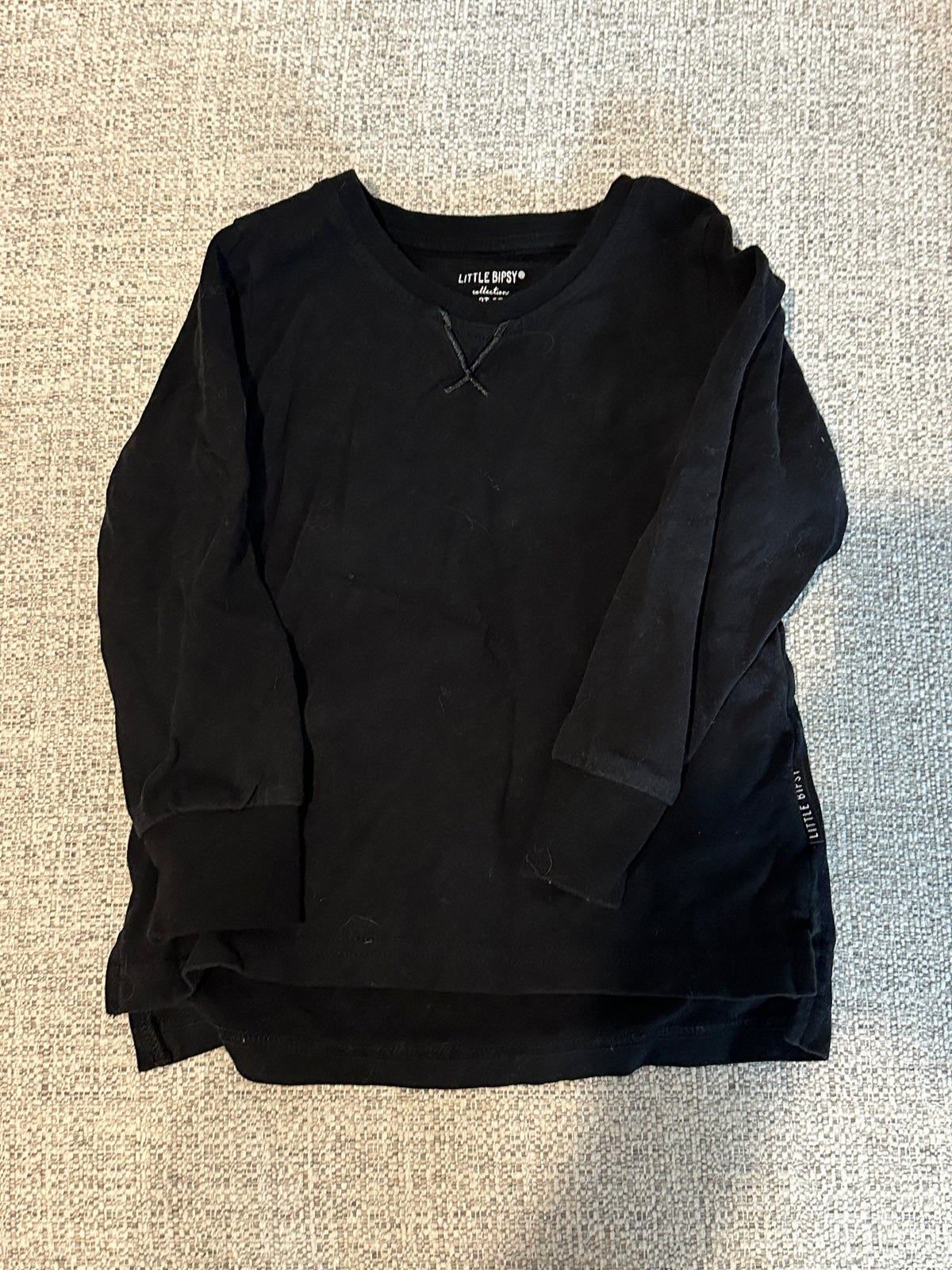 #48 Little Bipsy Black LS Top 2-3