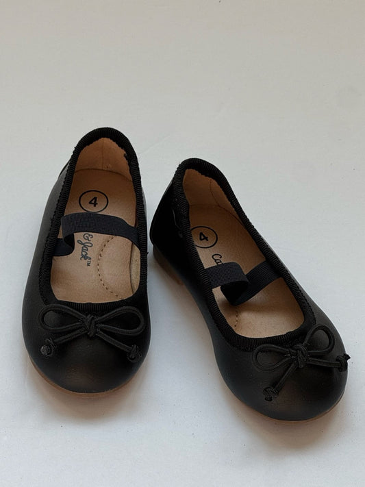 #82 Cat & Jack Black Mary Janes Girl Size 4C