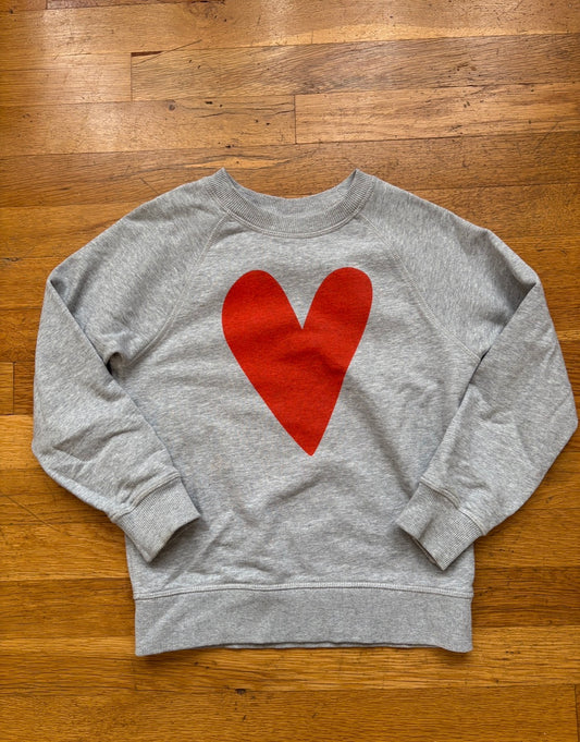#116 Hanna Andersson girls heart sweatshirt 6-7