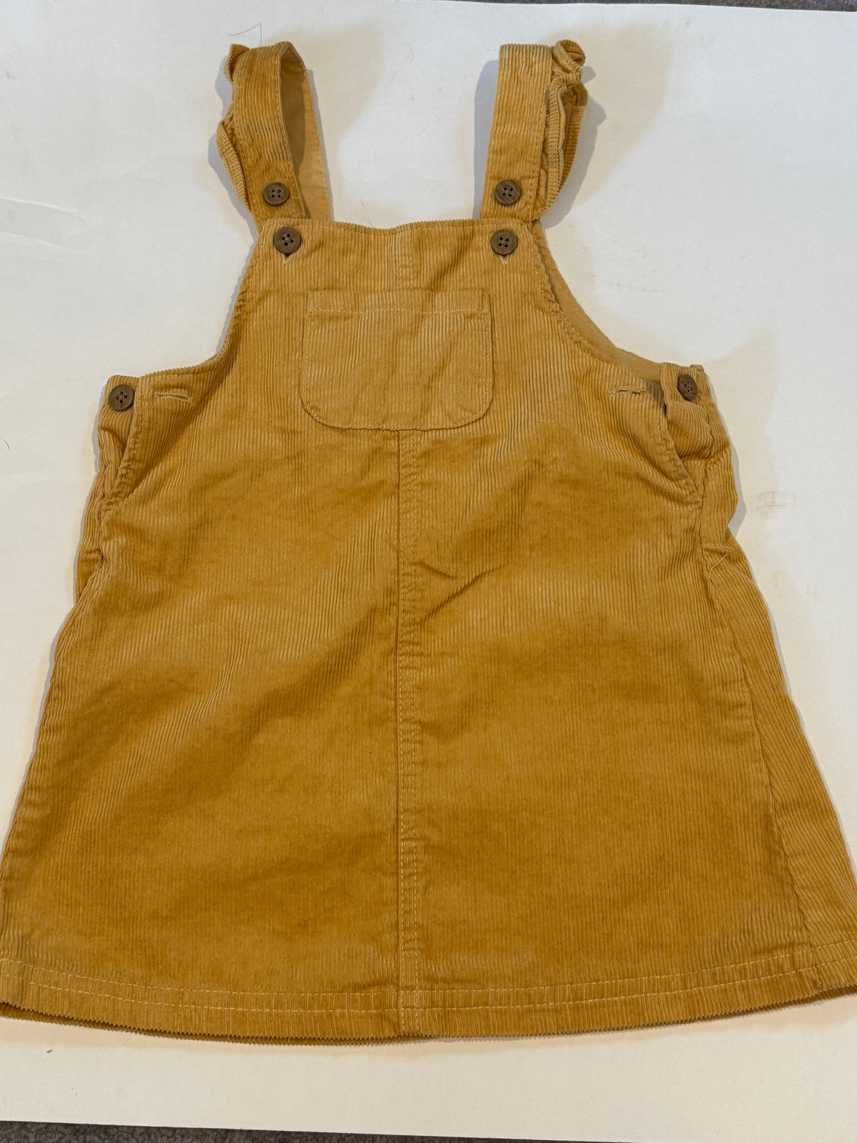 #170 Carters yellow corduroy jumper girls 24 months