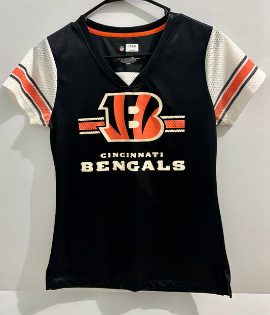 #132 - REDUCED - NFL Team Apparel: Cincinnati Bengals Women's Fan Jersey, Size S