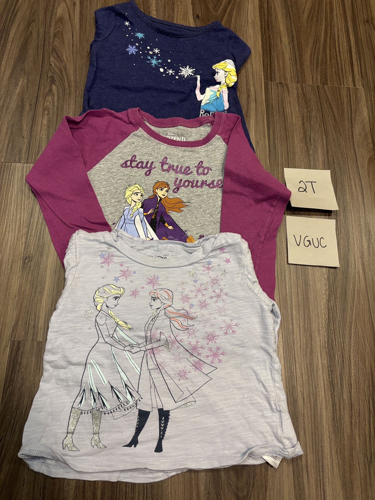 #138 - 2T VGUC (3) Frozen LS Shirts