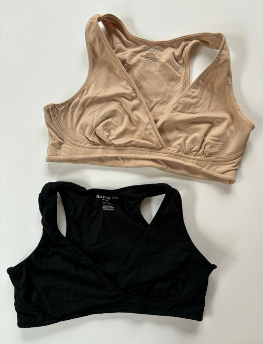 #101 *REDUCED* A Pea in the Pod Nursing Sleep Bras 2 pack Women Maternity Size Medium