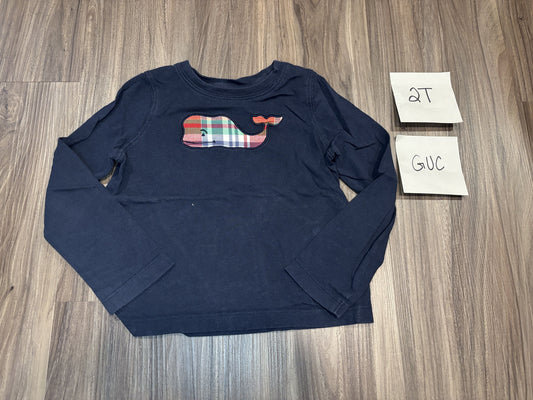 #138 - 2T GUC Vineyard Vines LS Navy Shirt