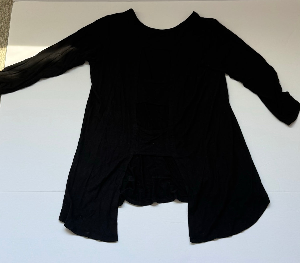 #82 Loveappella Black Top,  Distinctive Ladder Cutout (Back), Women's Size M