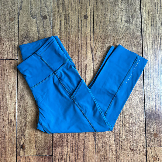 #113	GUC Women's Lululemon Teal Fast N Free Leggings with Pockets, 19", size 6