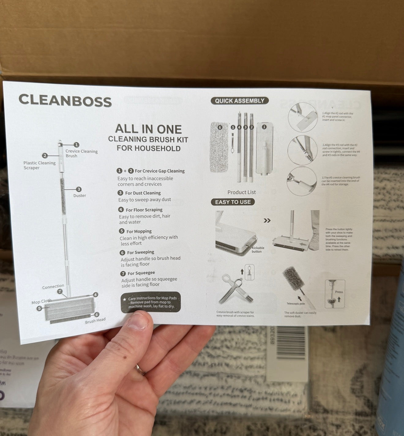 Seller #8 REDUCED Clean Boss cleaning brush kit