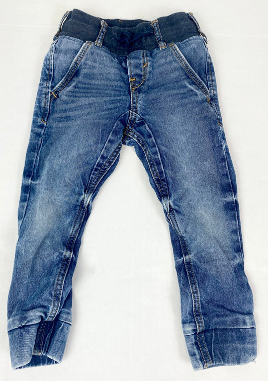 2T-3T Eur 98 H&M denim jogger jeans with soft waistband