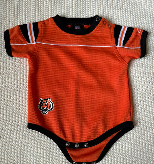 #93 NFL Bengals Orange Onesie Gender Neutral 3-6M