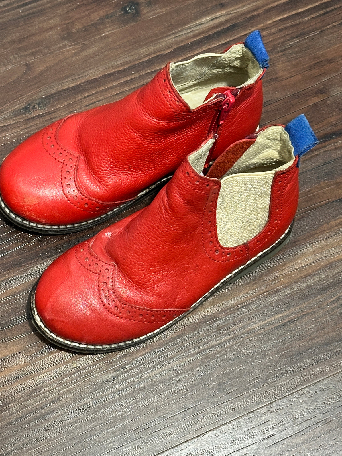 #48 Mini Boden Red Boots size 29 (11.5)