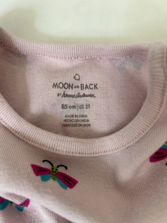 #200 Girls 2T Moon and Back Hanna Andersson buttterfly tunic