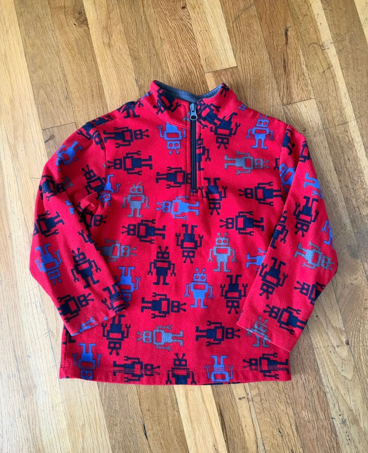 #116 Boys Hanna Andersson robot fleece size 5-6