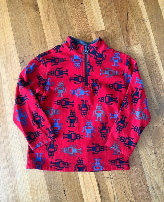#116 Boys Hanna Andersson robot fleece size 5-6