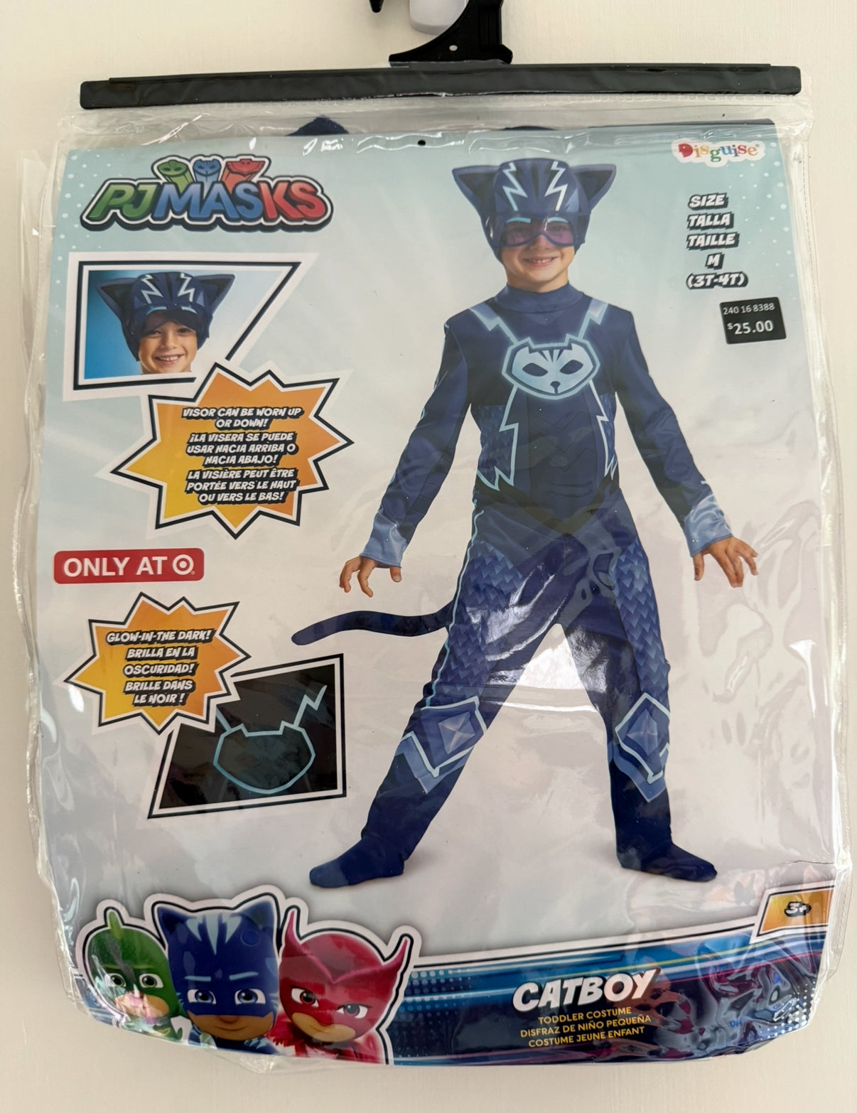 PJ Masks CATBOY 3T/4T Costume, New in Packaging