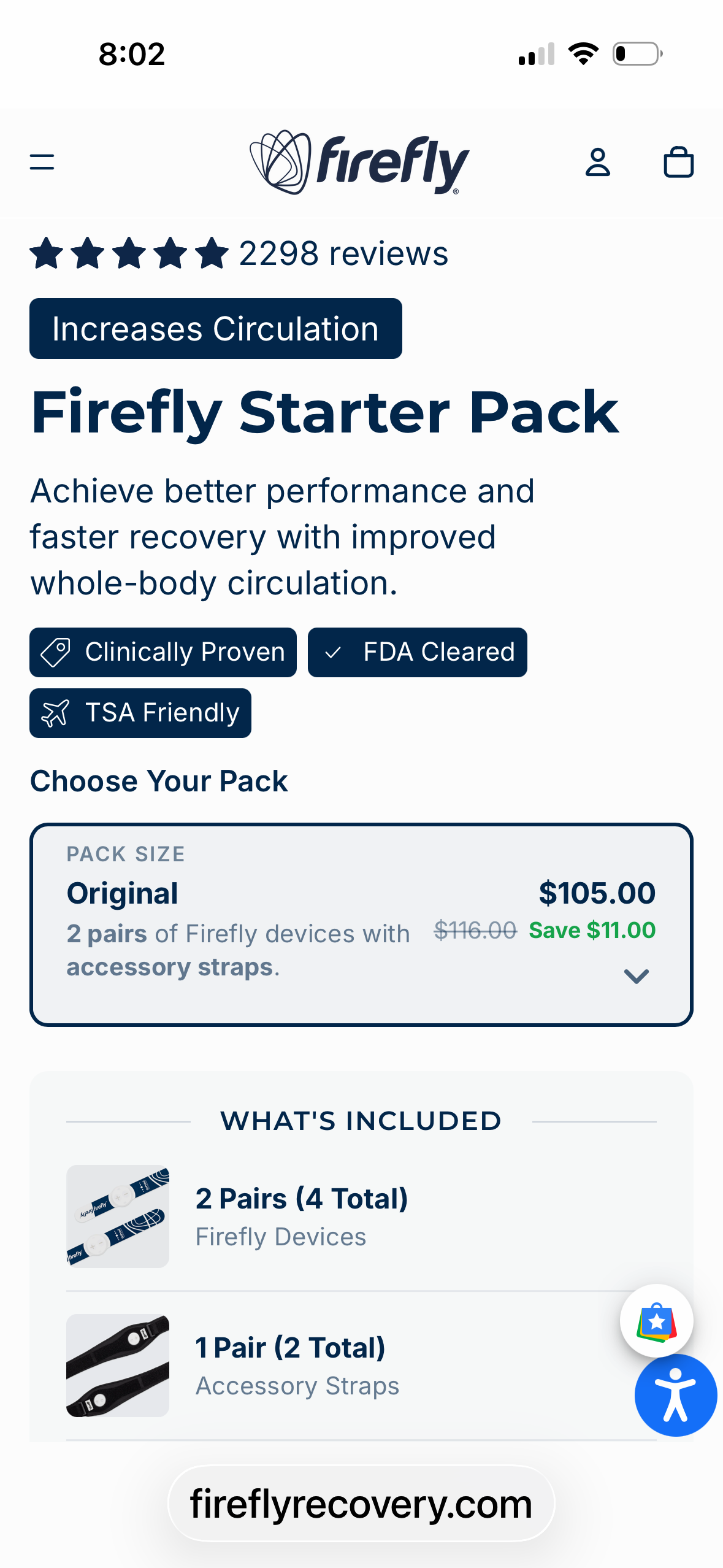 77 - Firefly recovery starter pack ($105) comes with carrying case