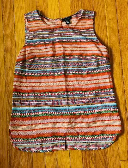 #94 REDUCED Willi Smith Striped Tank with Button-Down Back - Women's M - EUC