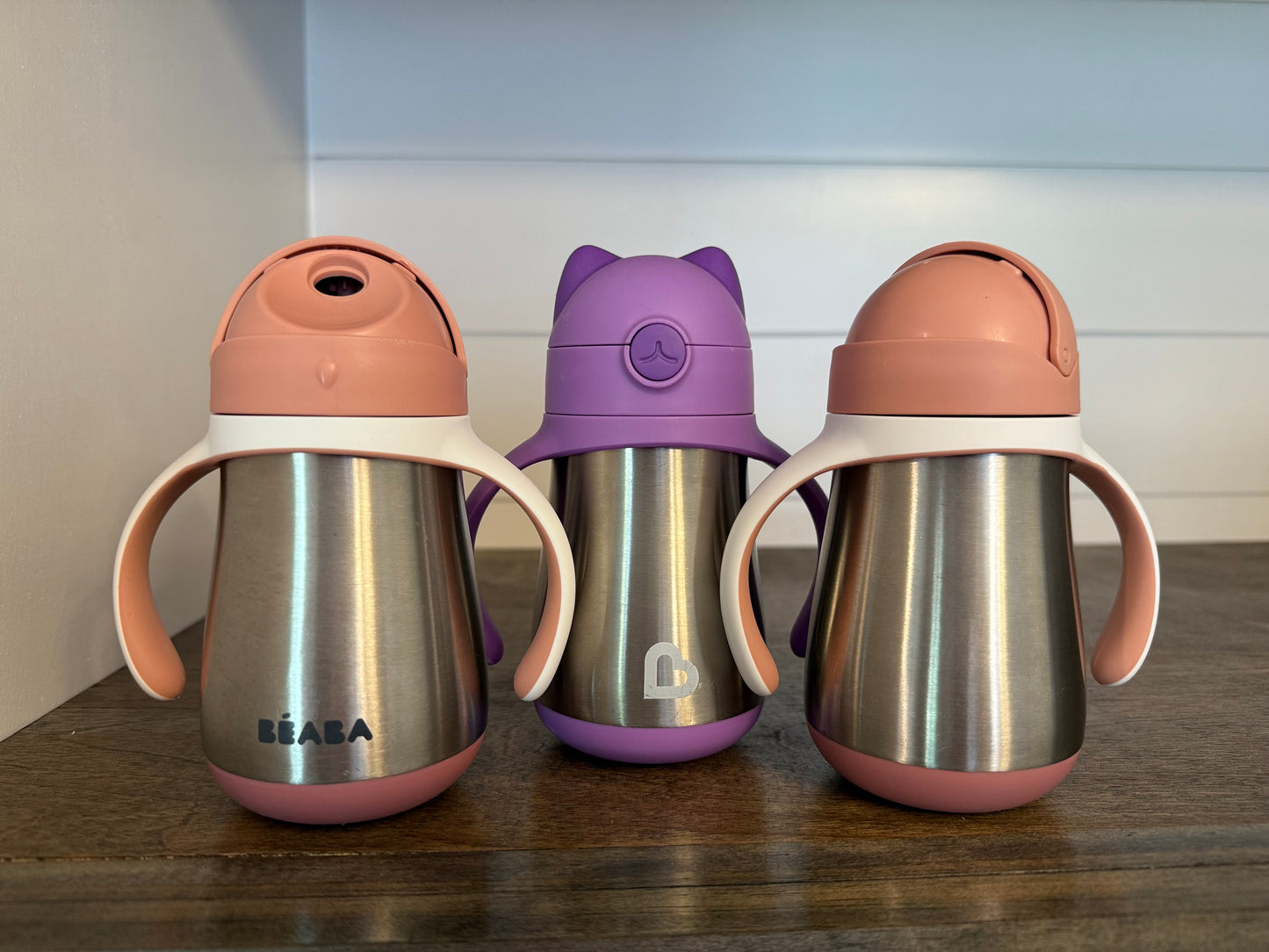 #173-Beaba/Munchkin stainless steel straw sippy cups