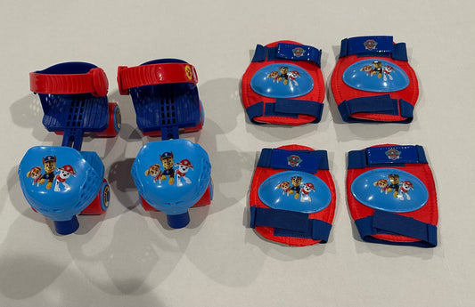 #160 Kids Paw Patrol roller skates (fits size 5-10) with elbow and knee pads